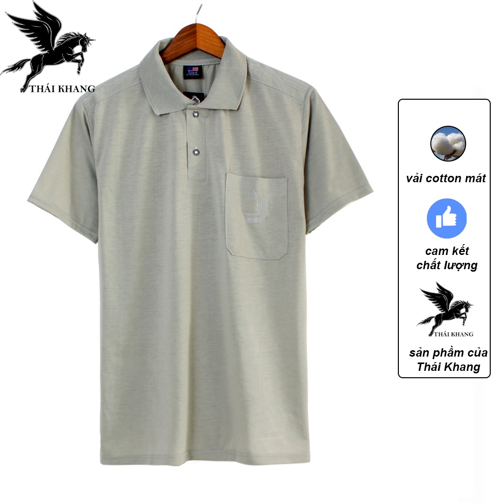 áo thun nam trung niên ngắn tay có cổ vải cotton đẹp loại áo thun ngắn tay trung niên thiêu túi ATTV30 | BigBuy360 - bigbuy360.vn