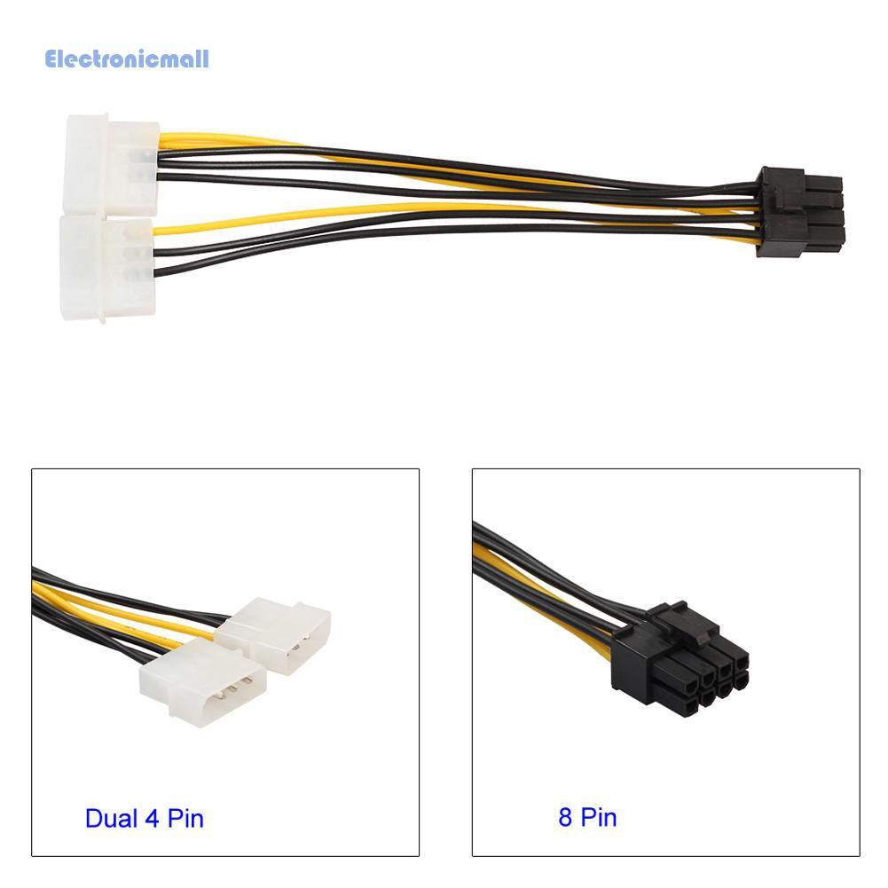 Dây cáp Card đồ họa kép 18cm 8 ( 6 + 2 ) sang 4 pin