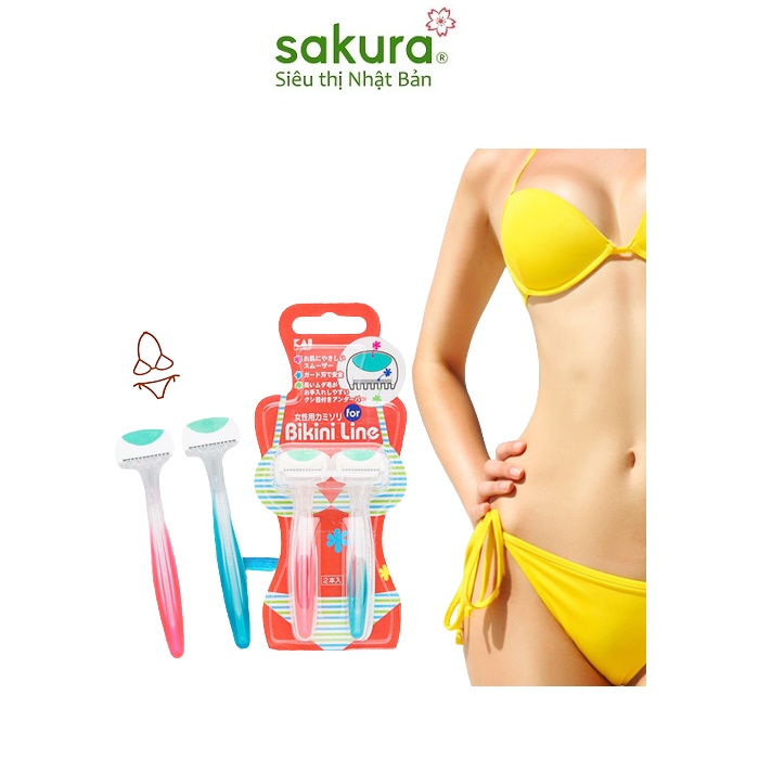 Set 2 dao cạo vùng Bikini KAI Nhật Bản