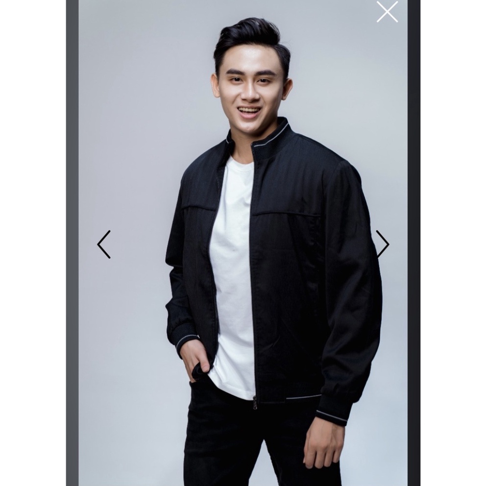 OWEN - Áo khoác gió nam 2 lớp màu đen 61042 - Áo khoác bomber nam - CHÍNH HÃNG