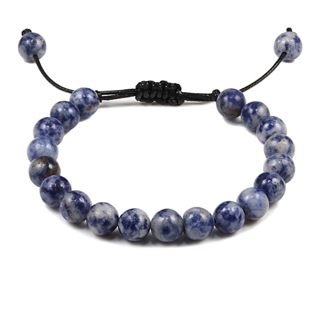 Vòng Tay Chuỗi Hạt Đá Núi Lửa Tự Nhiên 8mm Có Thể Điều Chỉnh