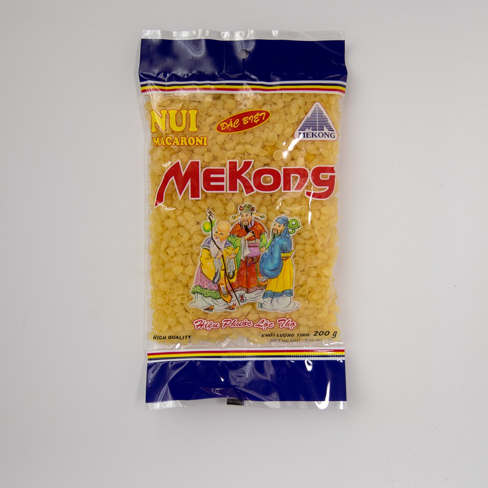 Nui sò nhỏ màu vàng  - Gói 200g Nui Mekong - Nui móng tay