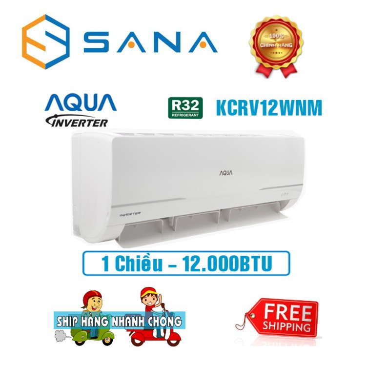 Điều hòa / máy lạnh  AQUA inverter 12000BTU 1.5hp AQA-KCRV12WNM