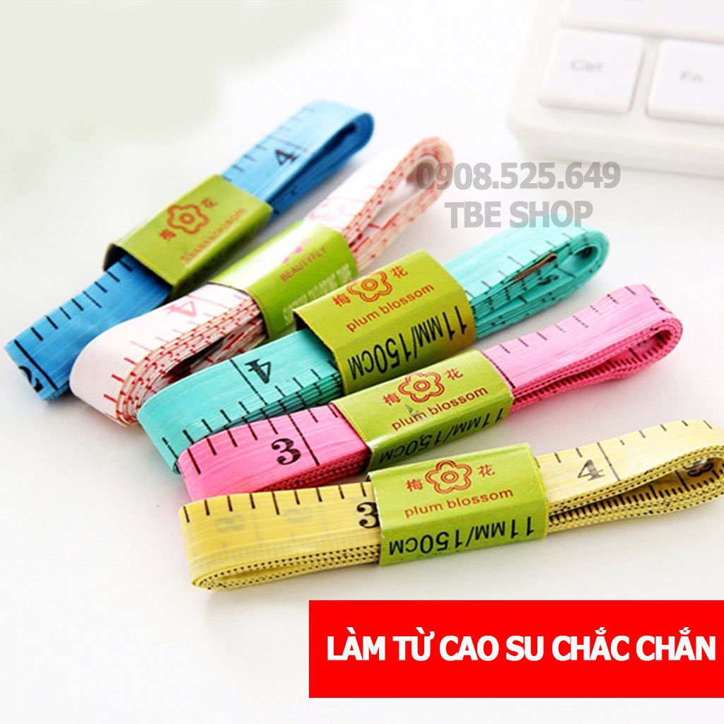 Thước Dây 1.5m ( 150 cm ) Đo 3 Vòng Nhiều Màu Sắc