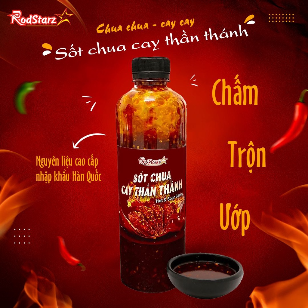 Nước chấm thần thánh, sốt trộn mì vị Chua Cay, Rodstarz - Gia vị nhanh, sốt ướp thịt nướng, sa tế tỏi ớt trộn bánh tráng