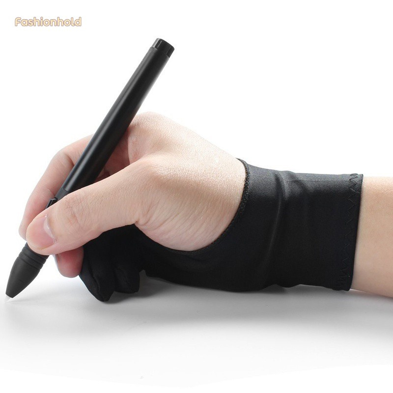 Men Drawing Tablet Glove Artist Gloves with 2 Fingers for Tablet Drawing Oil Painting