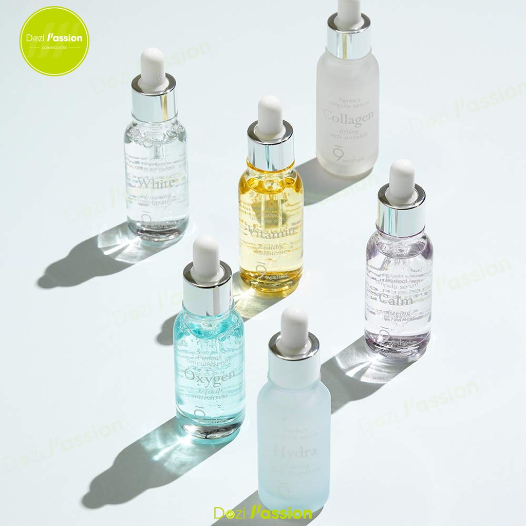 Serum 9Wishes Dưỡng Trắng Da, Cấp Ẩm, Chống Lão Hóa, Phục Hồi Da - 9 Wishes Ampule Serum Đủ Loại 25ml