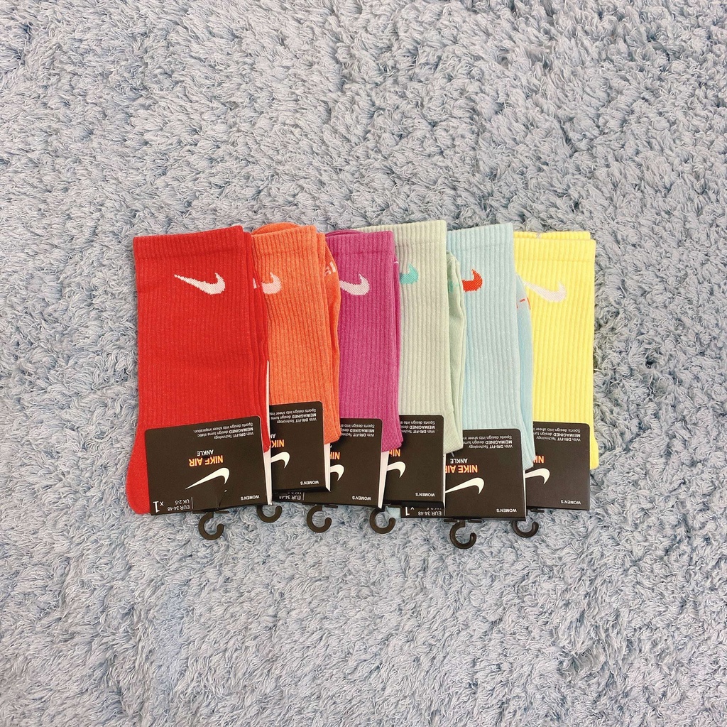Tất nhún cao cổ nhiều màu thời trang họa tiết phảy nike xinh xắn MOKANA TC02