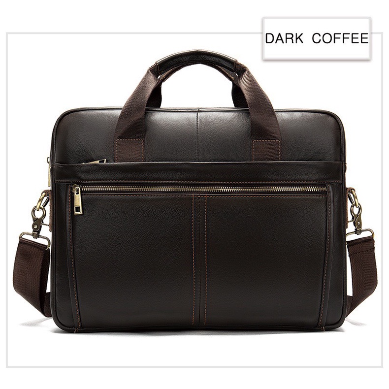 Túi xách cặp da đựng laptop da bò T37 37x28x7cm bảo hành da 12 tháng (Nâu) | BigBuy360 - bigbuy360.vn