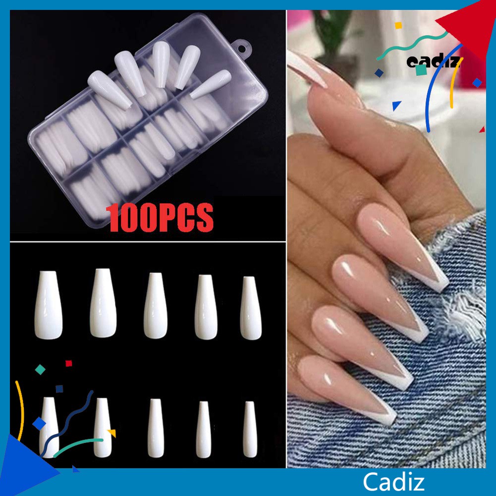 Hộp 100 Móng Tay Giả Thời Trang Cho Nữ