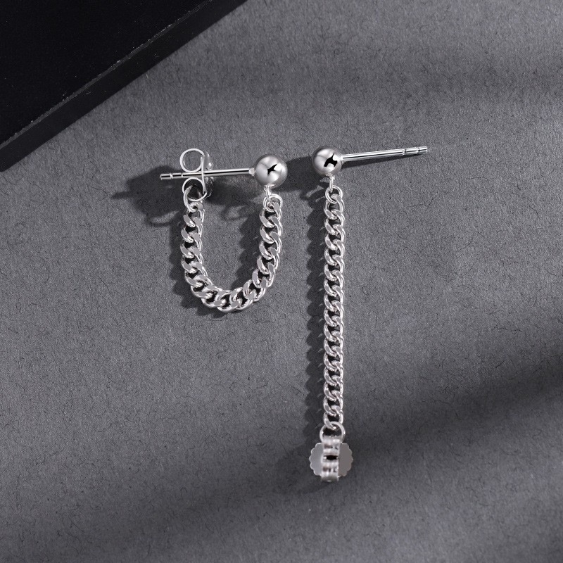 Khuyên tai dáng dài thiết kế đơn giản cá tính cho nam