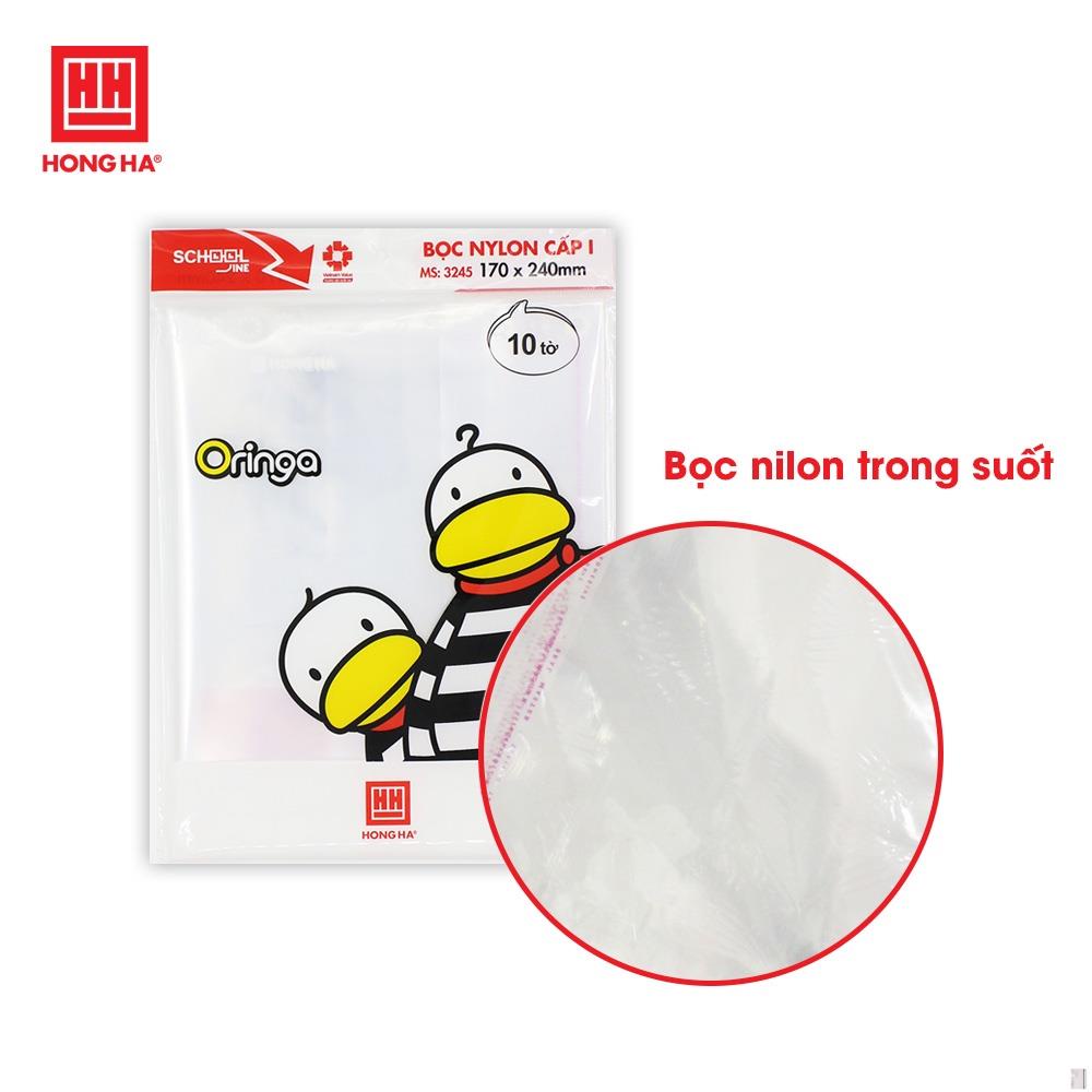 Bọc vở nilon cấp I Hồng Hà (3245) tập 10 chiếc .