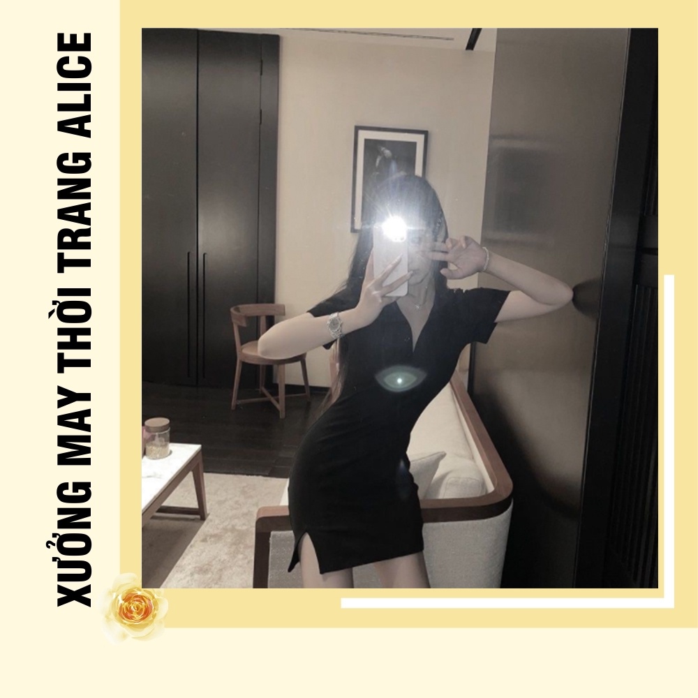 ĐẦM BODY CỔ POLO LEN GÂN