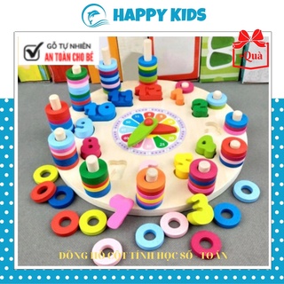 Đồ Chơi Xếp Hình Cho Bé, Đồng Hồ Cột Tính Giúp Bé Xem Giờ Và Học Đếm Số An Toàn Cho Bé Từ 3 Đến 6 Tuổi HAPPY KIDS247