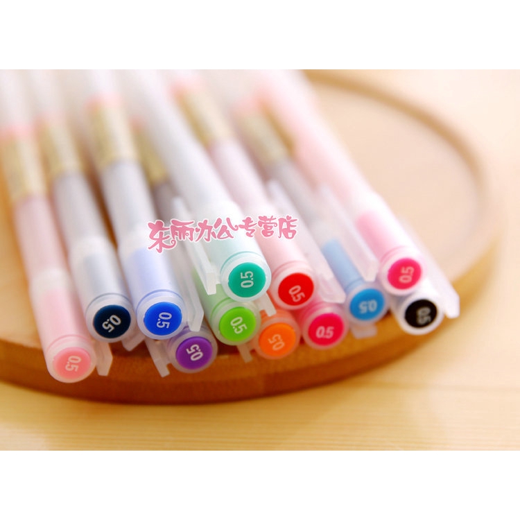 Bút mực gel MUJI phong cách Nhật Bản có 12 màu xinh xắn tuỳ chọn