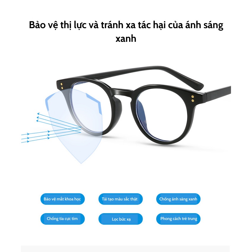 Mắt kính nữ LATIO kính mắt thời trang 2023 mẫu mới với thiết kế nhỏ nhắn và chi tiết 2 chấm cực kỳ cá tính - KM44