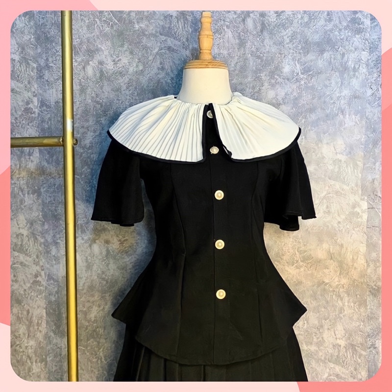 Áo Cổ Bèo Tiểu Thư Tay Bồng