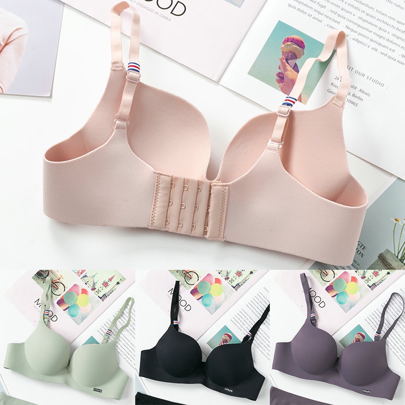 Sutiã Push Up Sem Costura Estilo Britânico Seda Fria YR