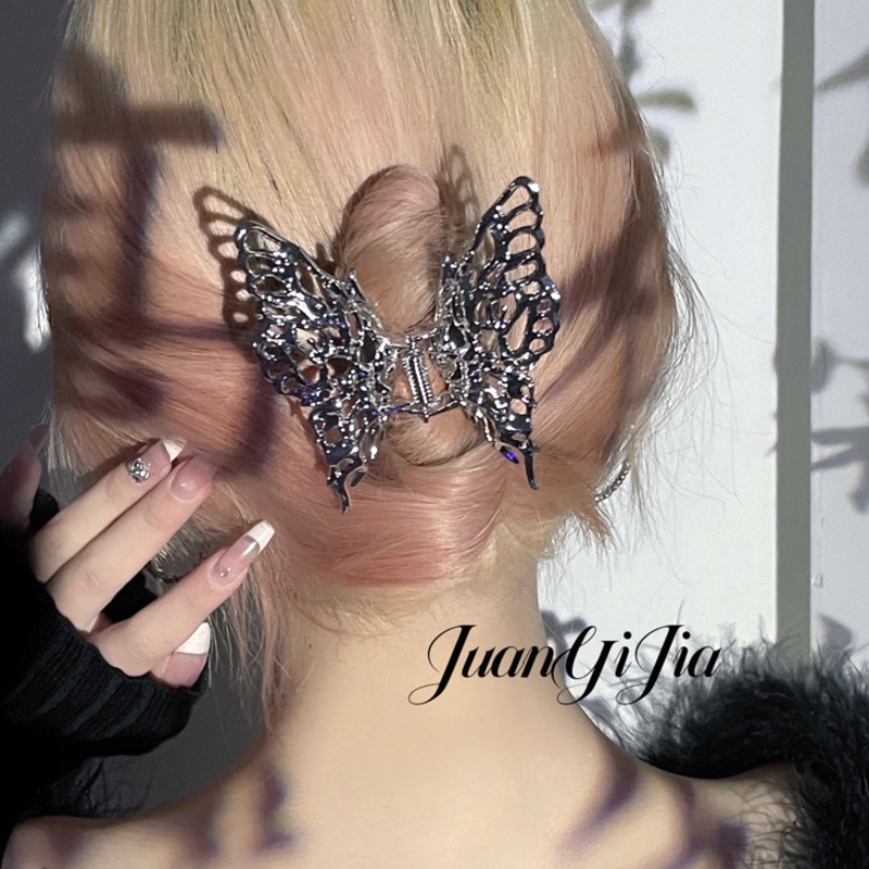 Kẹp Tóc Hình Bướm Bằng Kim Loại Chất Lượng Cao Cá Tính Cho Nữ