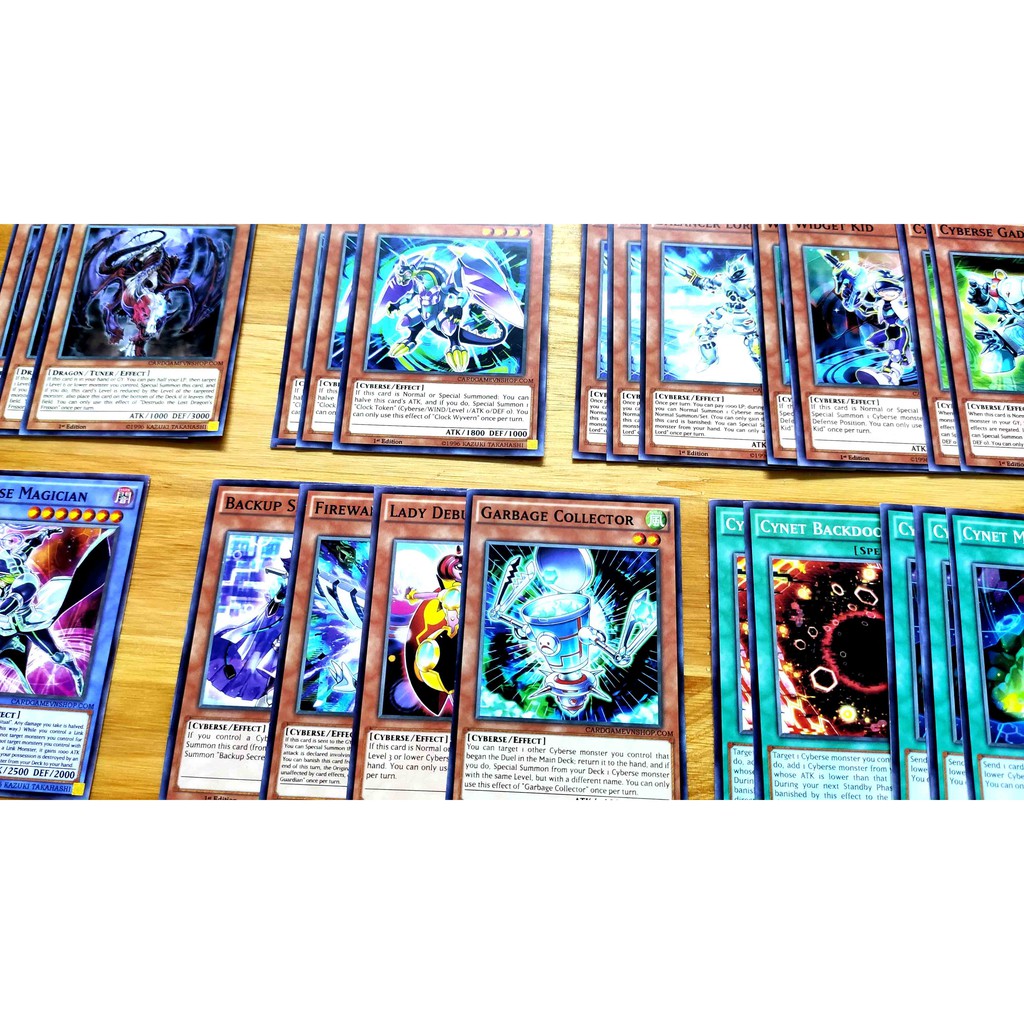 Bài Yugioh ❤️FREESHIP❤️ Thẻ bài Yugioh VRAINS Cyberse Yusaku Fujiki deck 54 lá