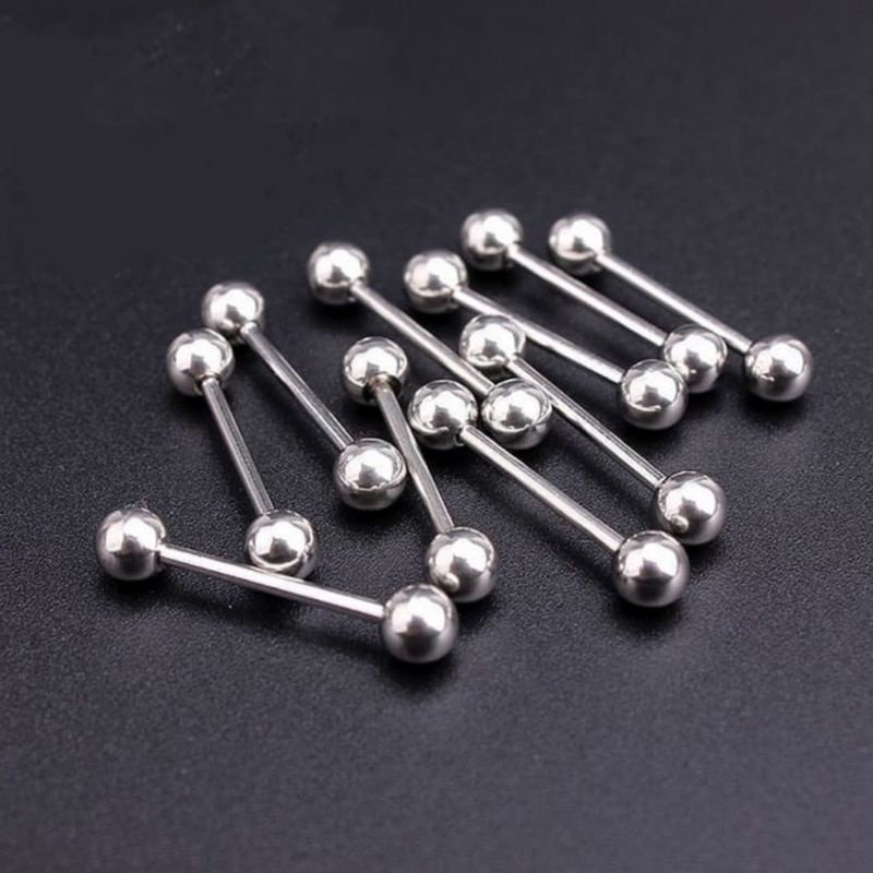 KHUYÊN LƯỠI CƠ BẢN - Khuyên thép y tế không gỉ - 10mm/12mm/15mm/18mm - Khuyên Lưỡi Trơn - Khuyên xỏ lưỡi - Khuyên lưỡi