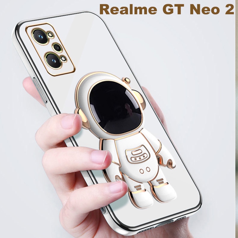 Ốp Điện Thoại Silicon Mềm Có Giá Đỡ Hình Phi Hành Gia Cho OPPO Realme GT Neo 3 2 Pro 2T 3T Q2 Q3S Q3T Q3 Pro K7X