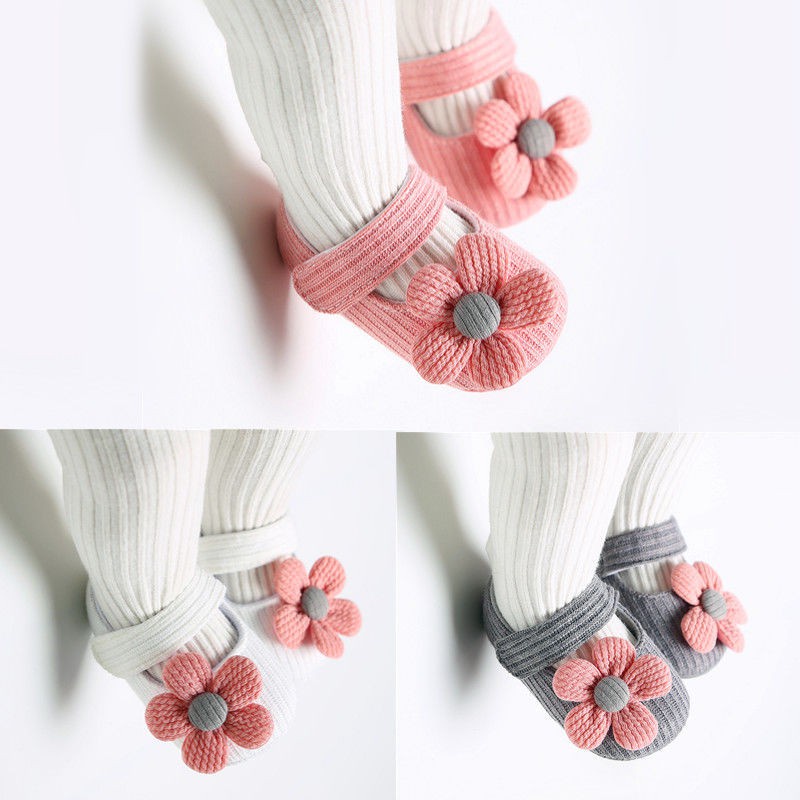 Giày Búp Bê Đế Mềm Dễ Thương Cho Bé Gái 0-1 Tuổi 0490