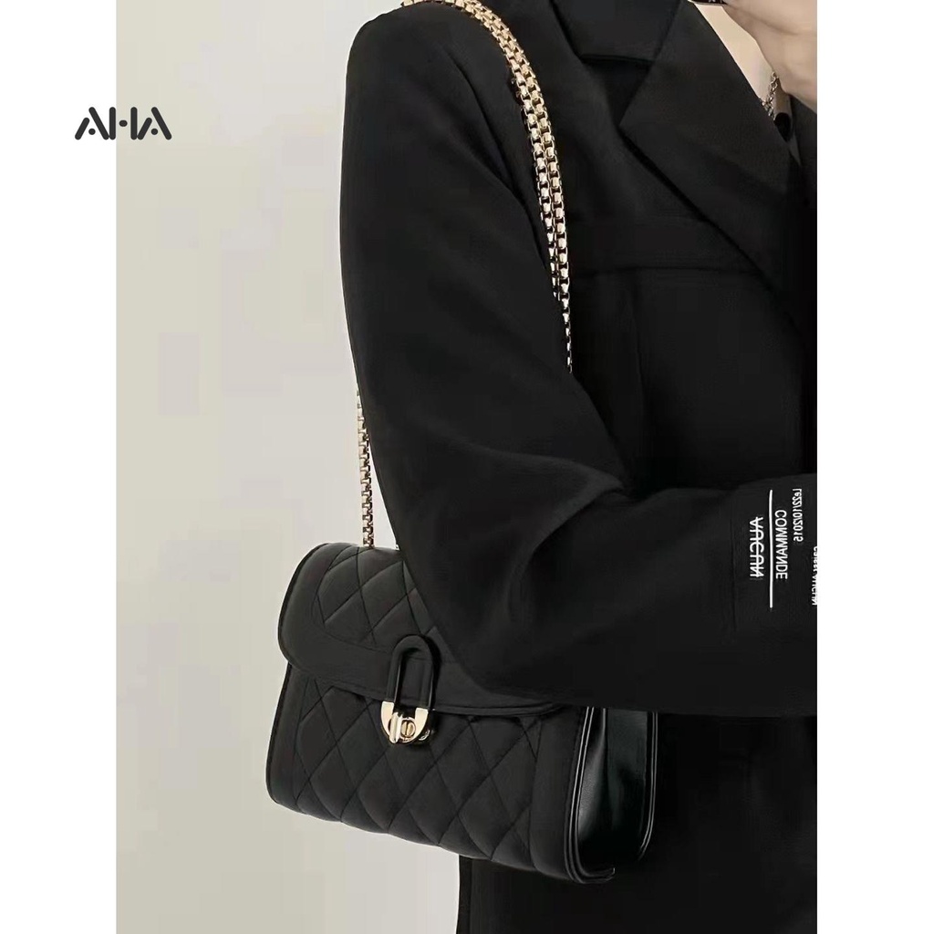 Túi đeo chéo AHA official phối dây xích thiết kế cao cấp thời trang dành cho nữ