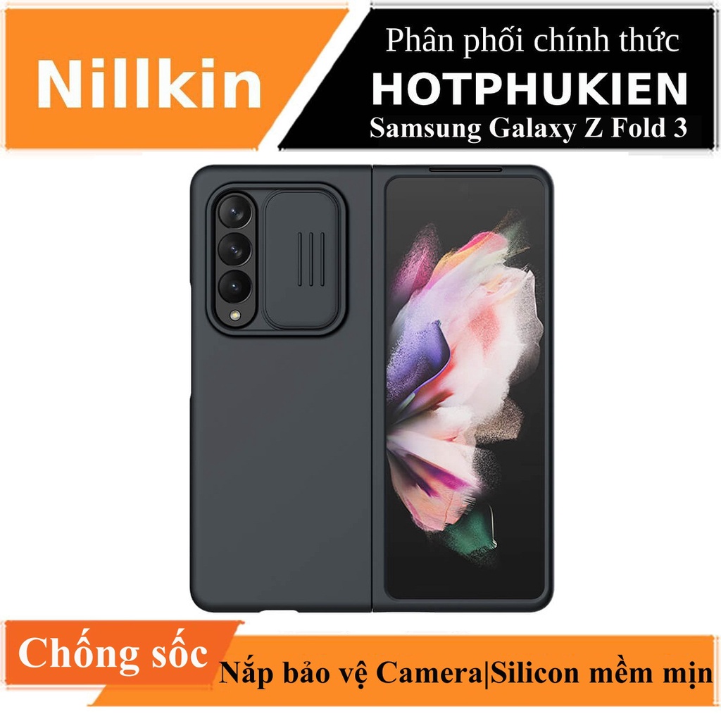 Ốp lưng chống sốc silicon cho Samsung Galaxy Z Fold 3 hiệu Nillkin Camshield Silky - hotphukien phân phối