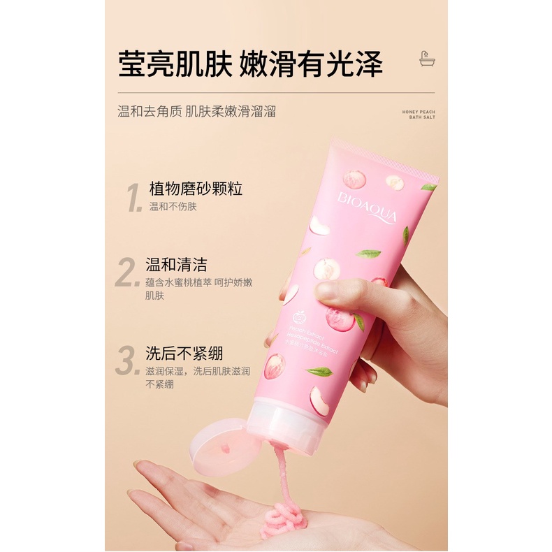 Muối Tắm Tinh Chất Đào Dạng Tuýp Bioaqua  MÃ 22835 - HÀNG MỚI VỀ