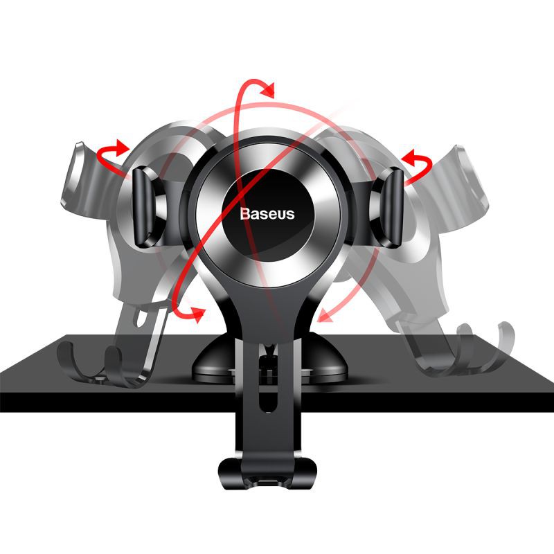 Giá Đỡ Điện Thoại Trên Xe Hơi Baseus Osculum Type Gravity Đế hít, khóa tự động -Chính Hãng Phân Phối