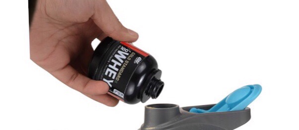 Hộp đựng whey mass bcaa - ishake protein funnel Dymatize iso-100