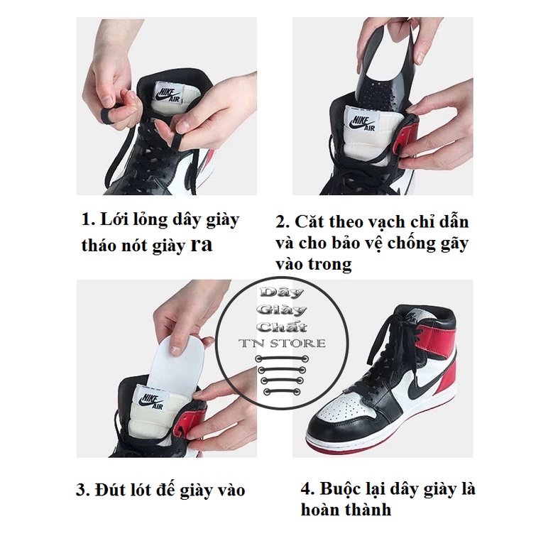 Bảo vệ mũi giày sneaker chống gãy, chống nhăn nứt, giữ form giày đạt chuẩn hàng loại tốt, nhưa dẻo mềm đi không bị đau