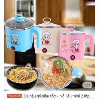 ca nấu mì luộc trứng mini