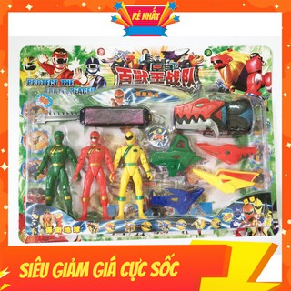 Bộ đồ chơi vỉ siêu nhân khủng long siêu cấp