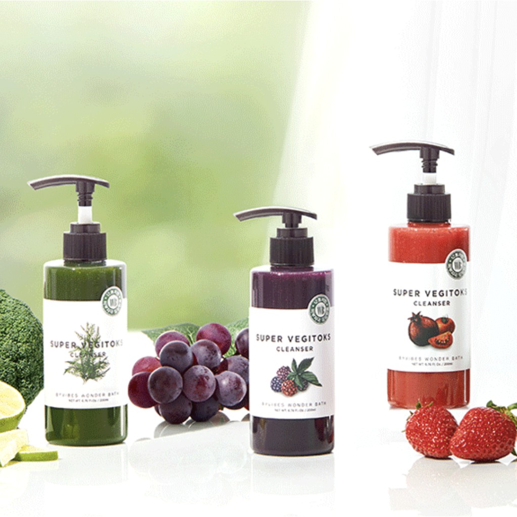[CHÍNH HÃNG] Sữa Rửa Mặt Rau Củ Làm Sáng Da Rạng Rỡ, Tươi Mới Byvibes Super Vegitoks Cleanser 300ml [Đỏ]