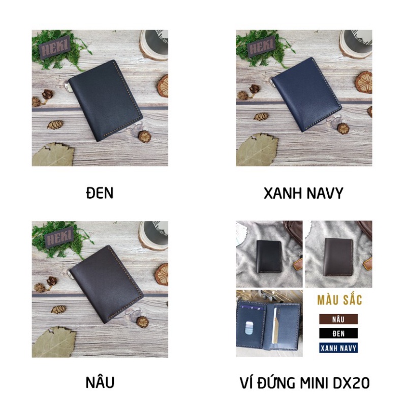 Ví Nam Mini Da Bò Handmade Nhỏ Gọn Kiểu Đứng Thời Trang Chính Hãng Sanagor | VI03