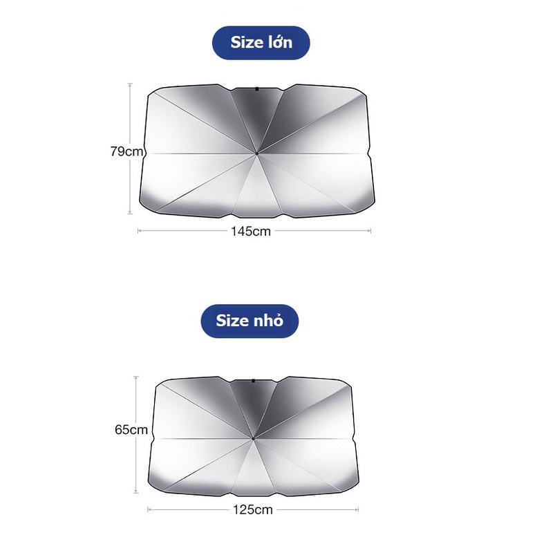 Dù Che Nắng Kính Lái Ô Tô  Ô Che Kính Lái Ô Tô Cao Cấp - Chông Nắng, Tia Tử Ngoại Ăn Mòn Xe