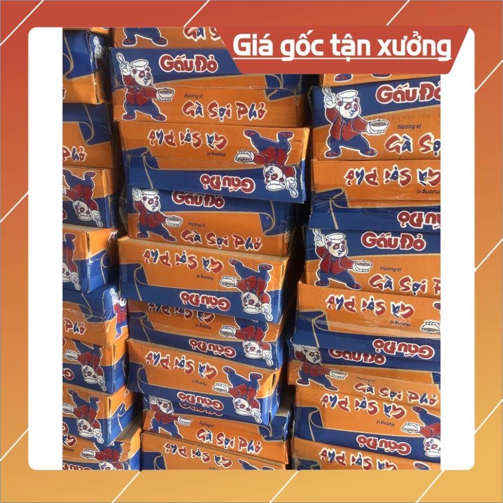 [ICLN9 giảm 5K cho đơn hàng 50k]  Mì Ăn Liền Gấu Đỏ Gà Sợi Phở Thùng 30 Gói X 65g