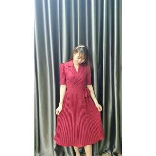 Đầm cổ vest siêu sang
