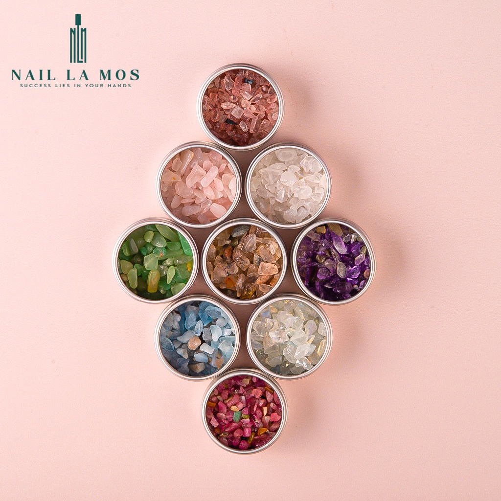 Đá sỏi trang trí móng - đá nails giả thạch anh phong cách Nhật Bản (lẻ hũ)