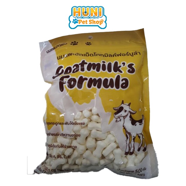 Xương sữa dê canxi cô đặc Goat's Milk Formula xương cho chó, gói 500 viên - Huni Petshop