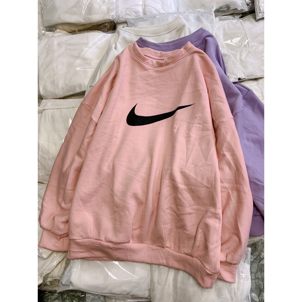Áo sweater form rộng hình vảy 4 màu trẻ trung cá tính/ Áo nỉ nữ mặc thu đông cổ tròn tay bồng thời trang unisex