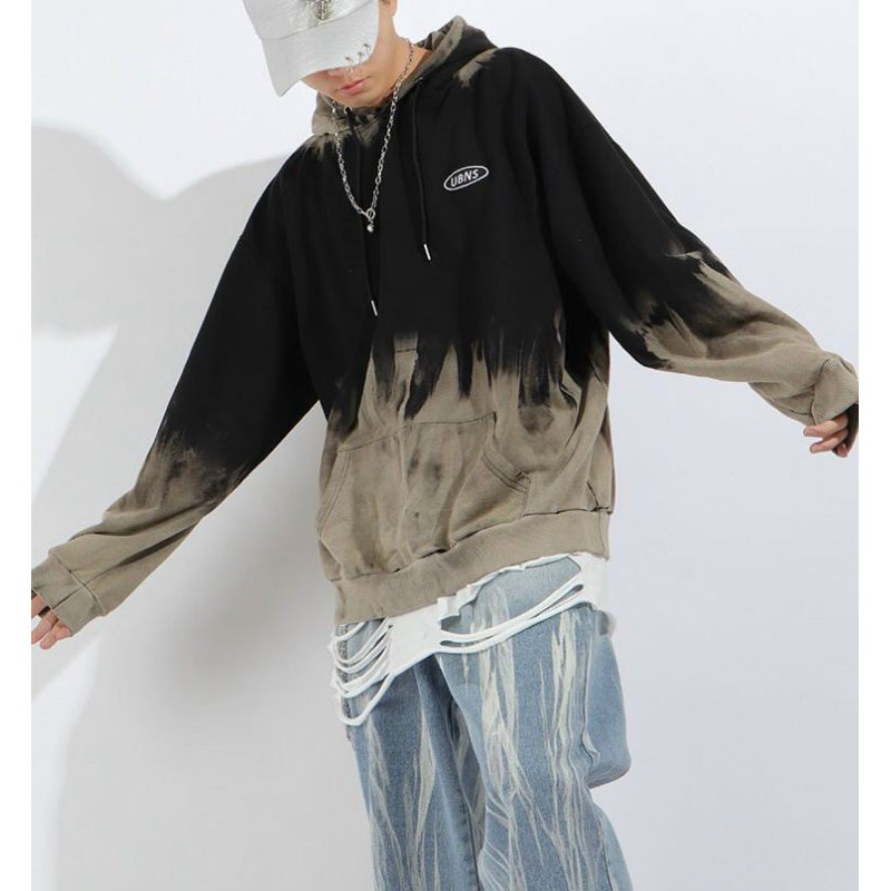 Áo hoodie nam form rộng chất liệu nỉ cao cấp 2 màu cá tính phong cách đường phố