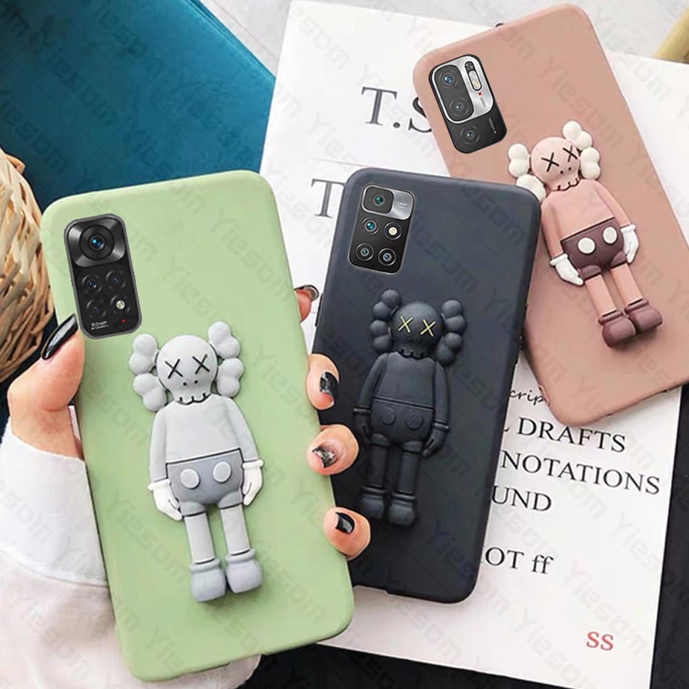 Ốp Điện Thoại TPU Mềm Hình Gấu Kaws Sesame Street Cho Xiaomi Redmi Note 11 11S 10 10S 9 9S 8 Pro 10C 9A 9C 9T