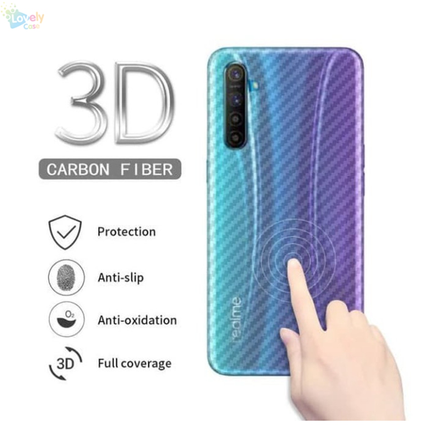 Miếng Dán Sợi Carbon Bảo Vệ Lưng Cho Vivo Y50 Y30 S1 Pro Y17 Y12 Y15 2020 Y95 Y93 Y91 Y91C V9 Youth V7 Plus