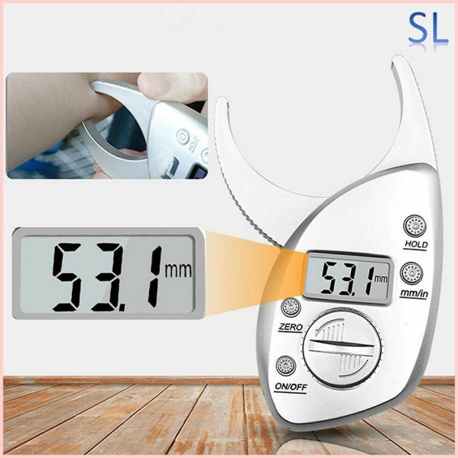 Digital LCD Body Fat Caliper Skin Fold Analyzer Measurement Thickness Test 50mm