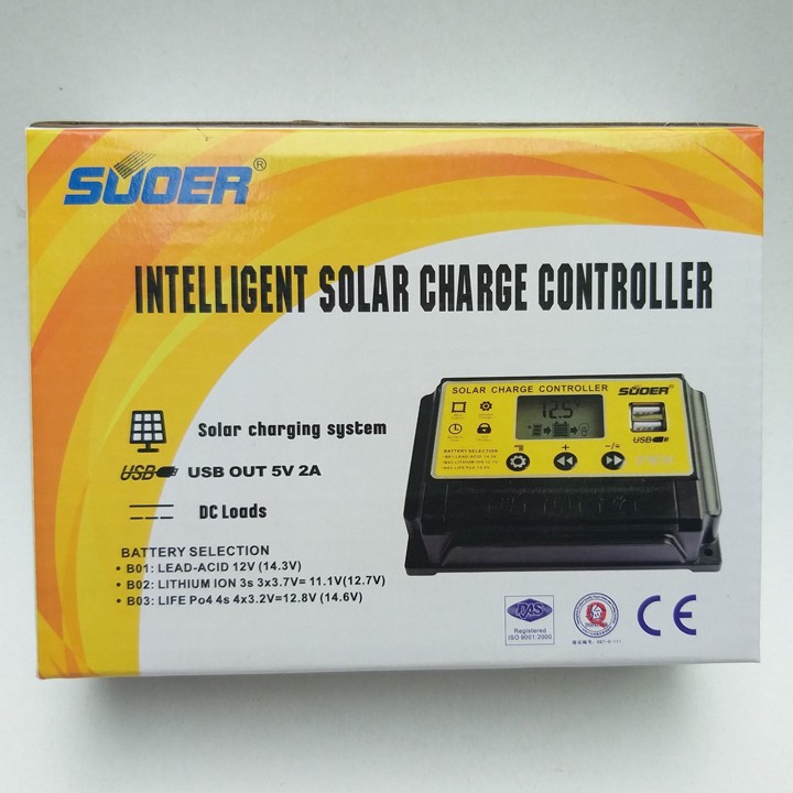 CNXAS Bộ điều khiển sạc năng lượng mặt trời solar changer controller suoer 30A 12V 24V 35 22