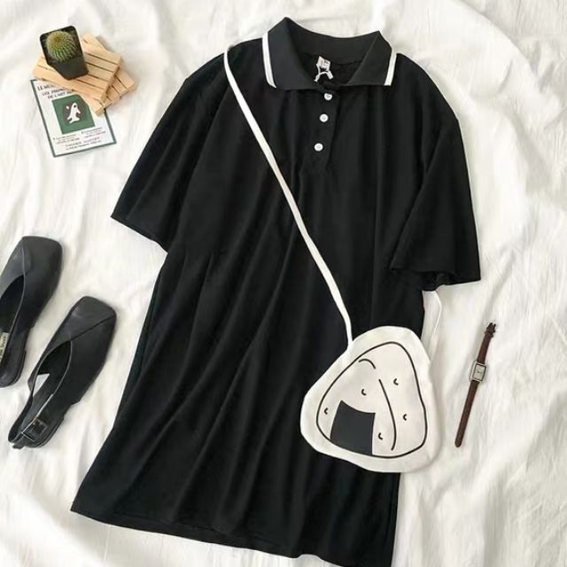 Váy polo dáng suông ulzzang