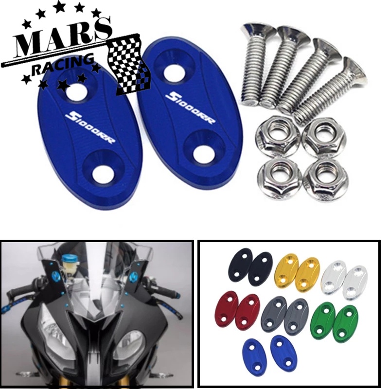 Phụ kiện xe máy Nắp lỗ trang trí Nắp lỗ kính chắn gió Nắp lỗ kính chiếu hậu Cho BMW S1000RR 09-18 bmw s-1000rr 2009-2018